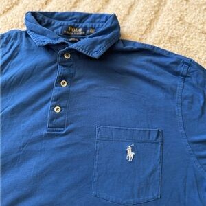 Polo Ralph Lauren Men’s Blue Pocket Polo – Large – Classic Fit – Super Soft